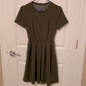 Hutch dress from Anthropologie. Dark green
